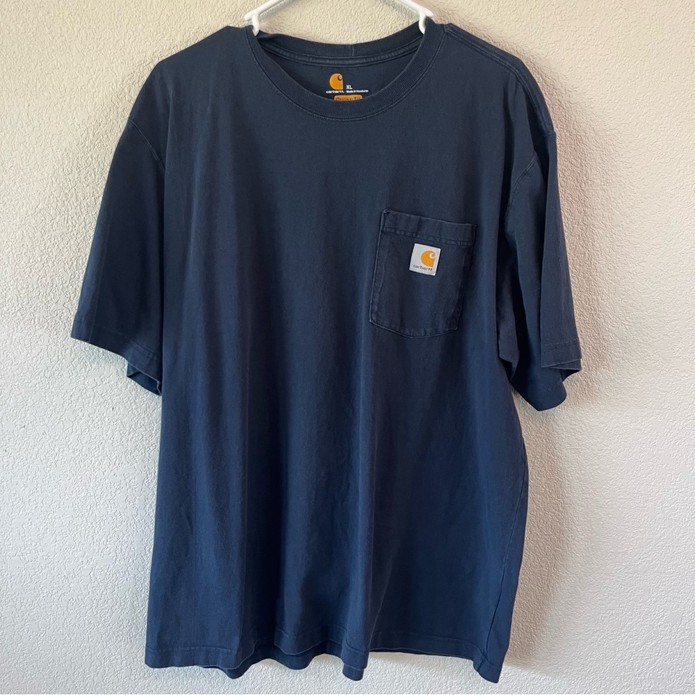 Carhartt Men's Dark Blue Short Sleeve Tee